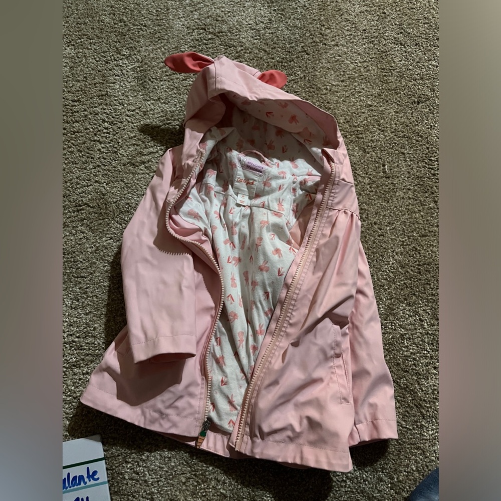Rain coat with bunny ears